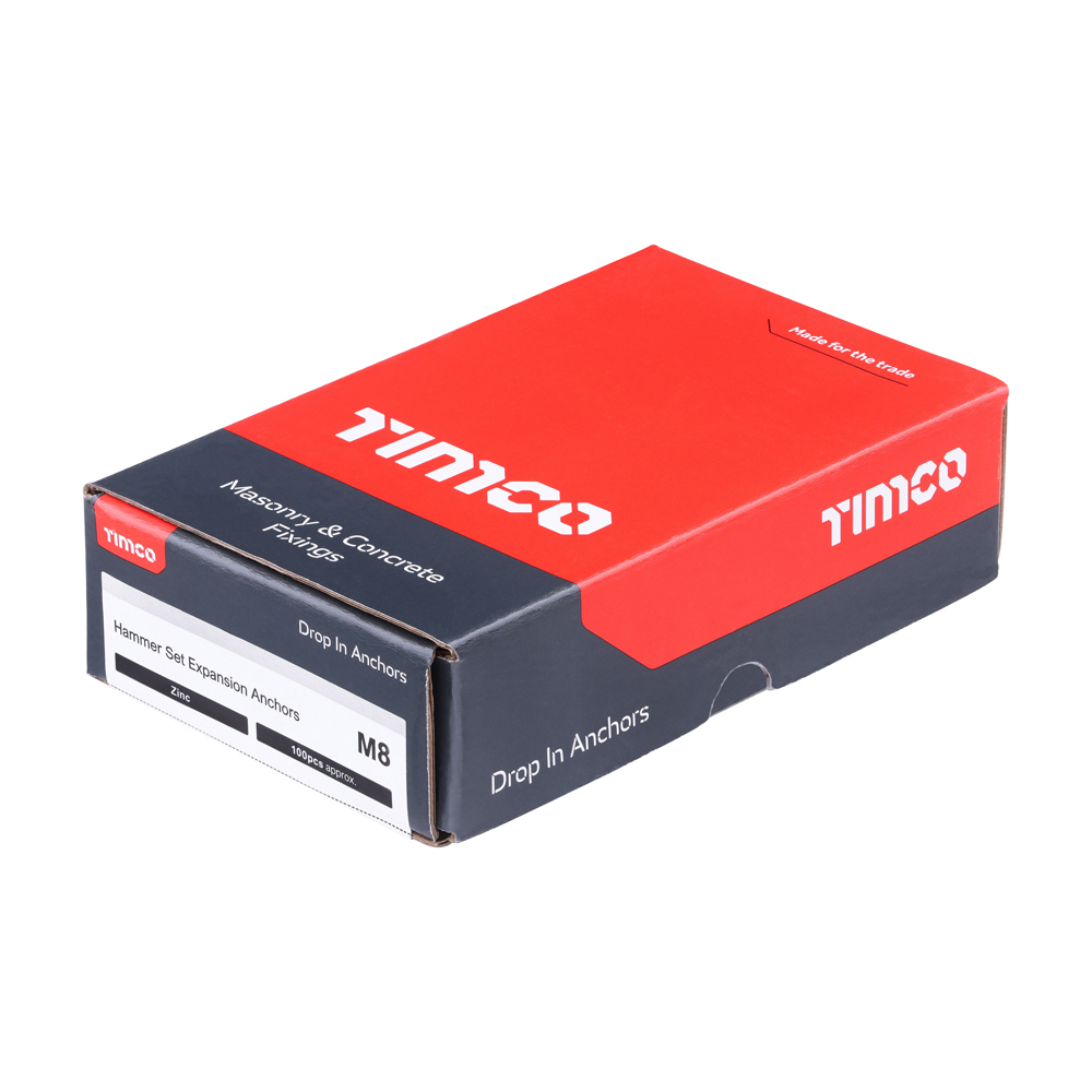 Drop In Anchors - Zinc - M8 (Pack 100) – image 2