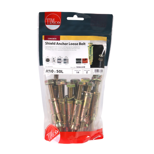 Shield Anchor Loose Bolts - Yellow - M10:50L (M10 x 110) (Pack 14) – image 2