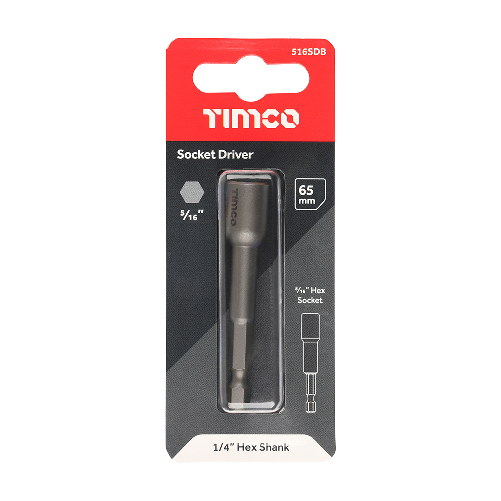 Magnetic Socket Driver Bit - Hex - 5/16 x 65 (Pack 1) – image 2