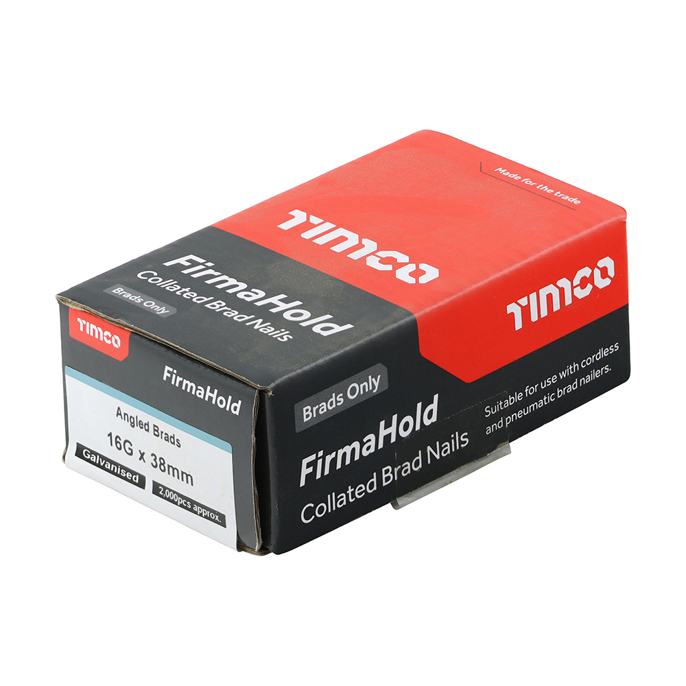FirmaHold Collated Brad Nails - 16 Gauge - Angled - Galvanised - 16g x 38 (Pack 2000) – image 2
