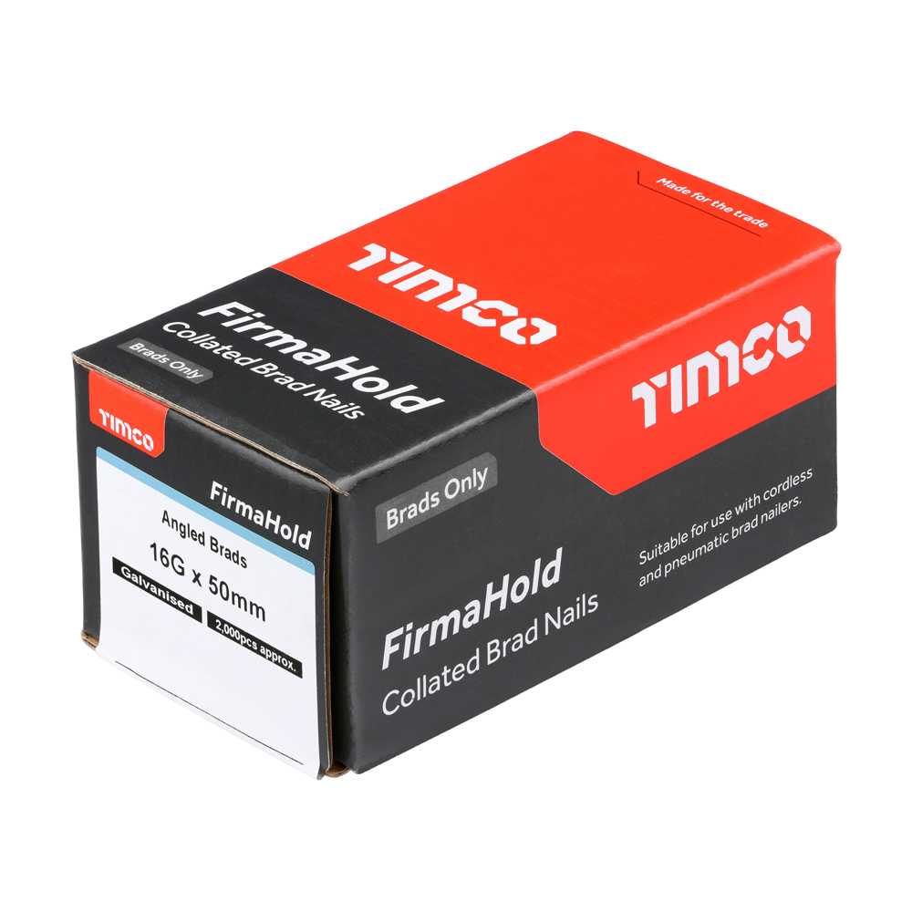 FirmaHold Collated Brad Nails - 16 Gauge - Angled - Galvanised - 16g x 50 (Pack 2000) – image 2