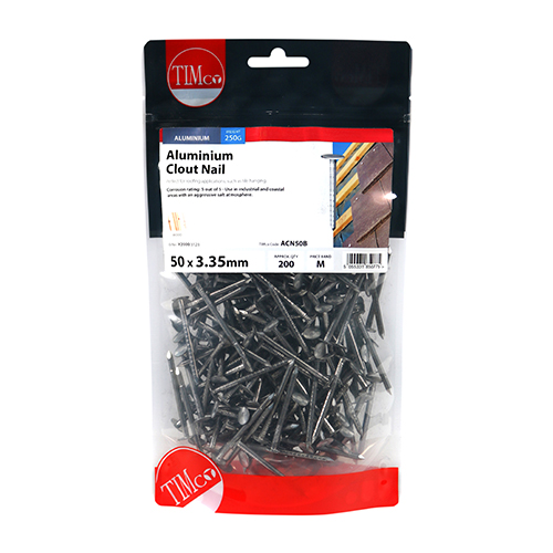 Clout Nail - Aluminium 50 x 3.35mm 0.25kg Bag – image 2