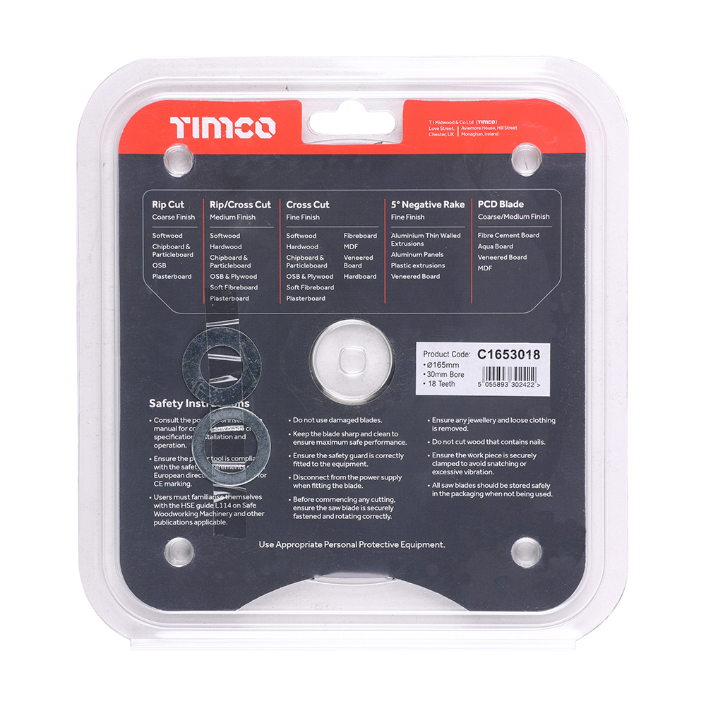 Circular Saw Blade - Combination - Medium 165 x 30 x 18T – image 3