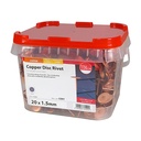 Copper Disc Rivets 20 x 1.50mm 1000 Tub – image 2