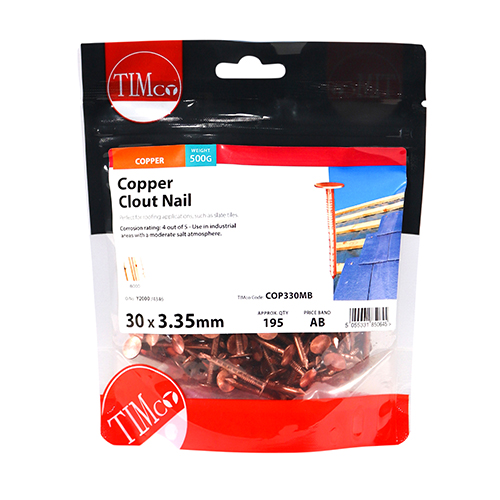 Clout Nail - Copper 30 x 3.35mm 0.5kg Bag – image 2