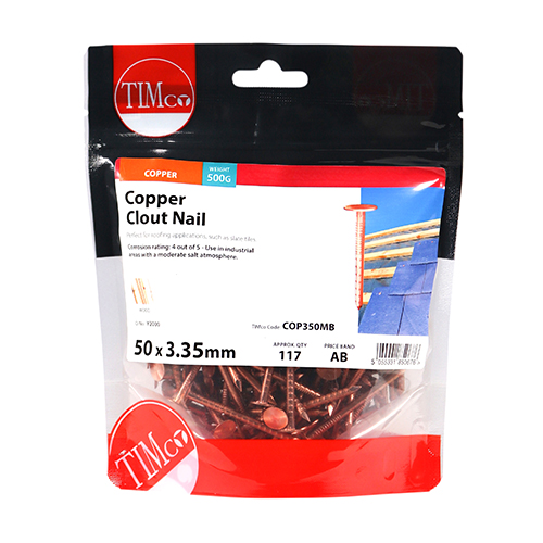 Clout Nail - Copper 50 x 3.35mm 0.5kg Bag – image 2