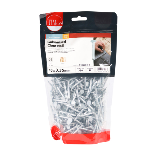 Clout Nail (Tiles) - Galvanised 40 x 3.35mm 1kg Bag – image 2
