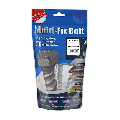Masonry Bolts - Hex - Exterior - Silver - 12.0 x 150 (Pack 6) – image 2