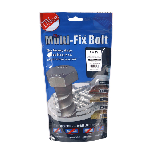 Masonry Bolts - Hex Flange - Exterior - Silver 6.0 x 50 (64no) – image 2