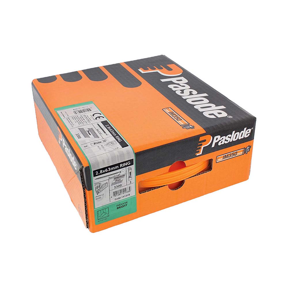Paslode IM350 2.8 x 63mm Bright Ring Shank (3300no) – image 2