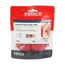 Premium Plastic Plugs - Red - 34mm (Pack 200) – image 2