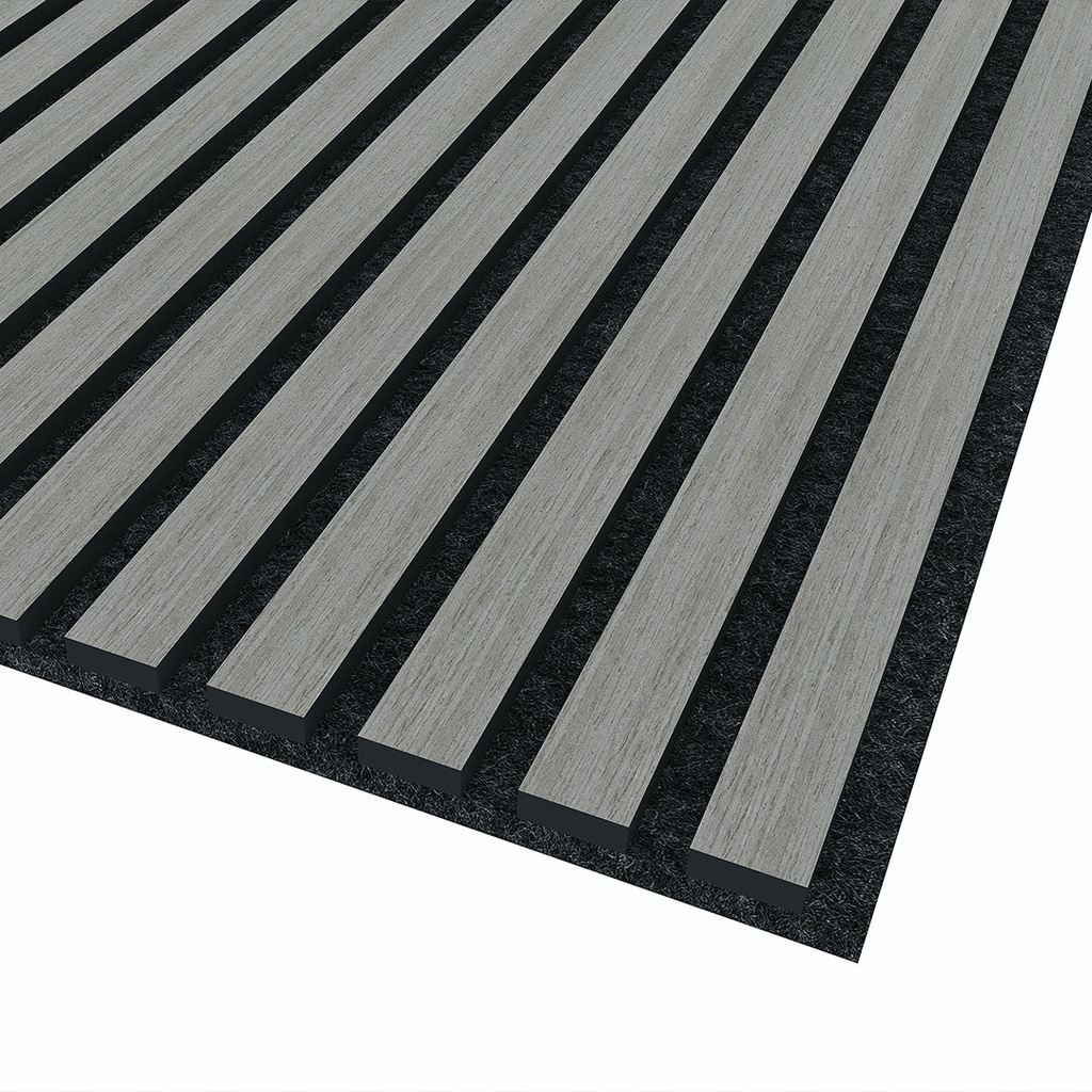 GG Wood Veneer Acoustic Panel Grey Oak 2400mmx 600mm – image 2