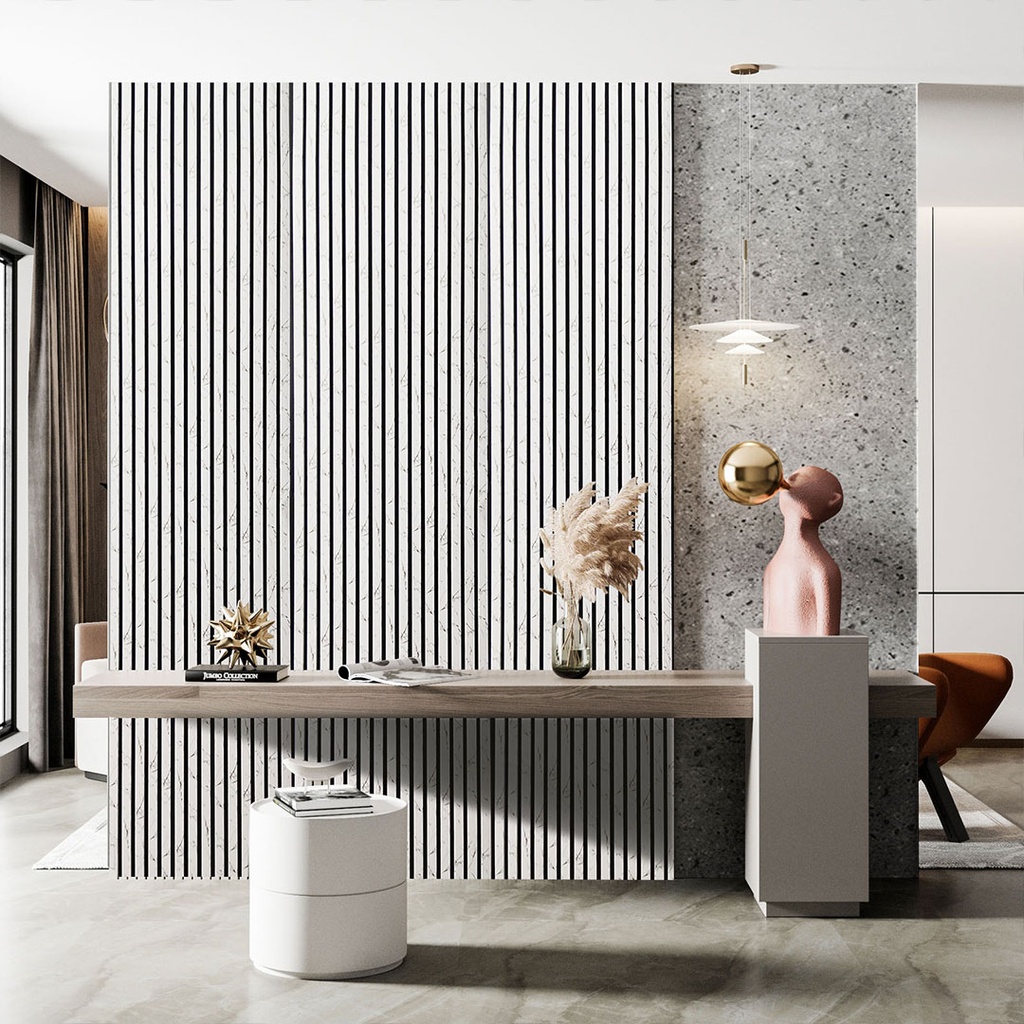 GG Metallic Acoustic Panel White Gold Marble 2400mm x 600mm – image 3