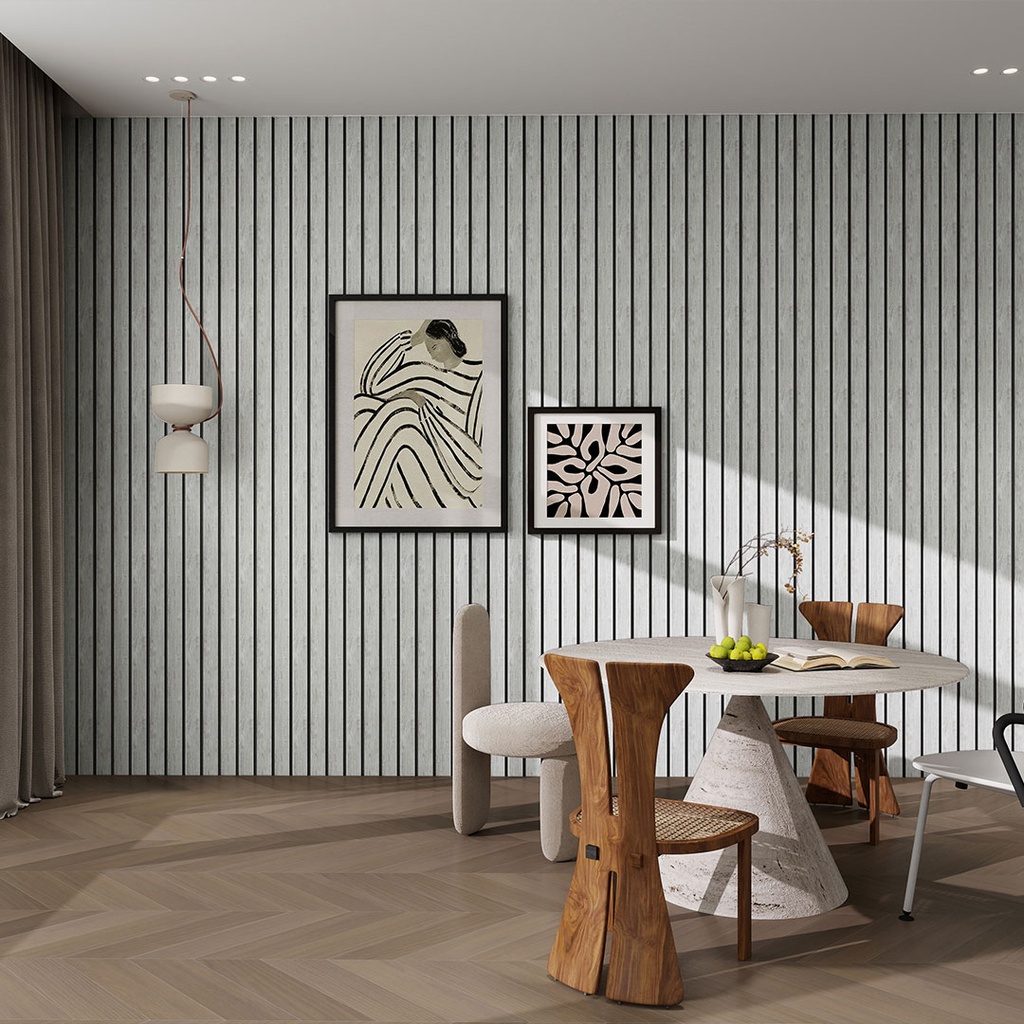 GG Aluvo Waterproof Panel 3 Slats Grey Oak 2400mm x 250mm – image 2
