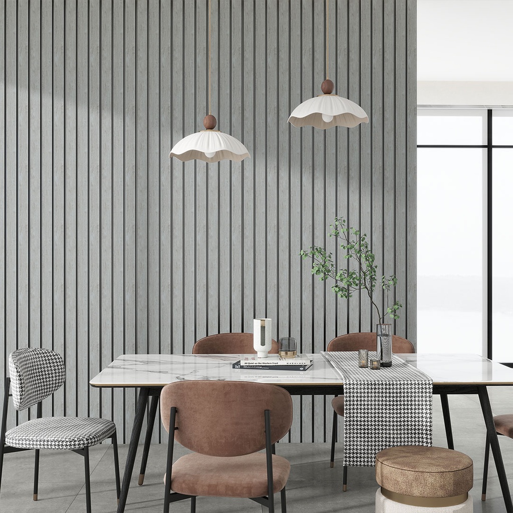 GG Aluvo Waterproof Panel 3 Slats Grey Oak 2400mm x 250mm – image 3