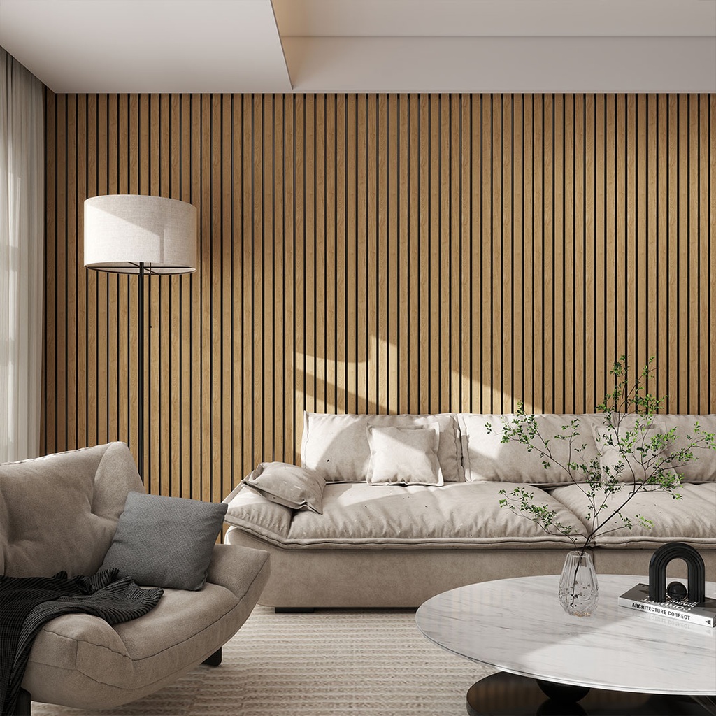 GG Aluvo Waterproof Panel 4 Slats Natural Oak 2400mm x 250mm – image 3