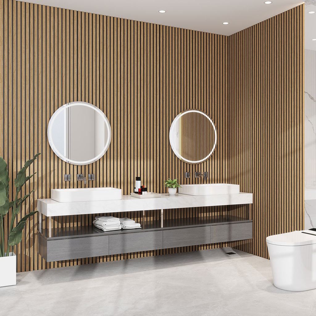 GG Aluvo Waterproof Panel 6 Slats Natural Oak 2400mm x 250mm – image 3