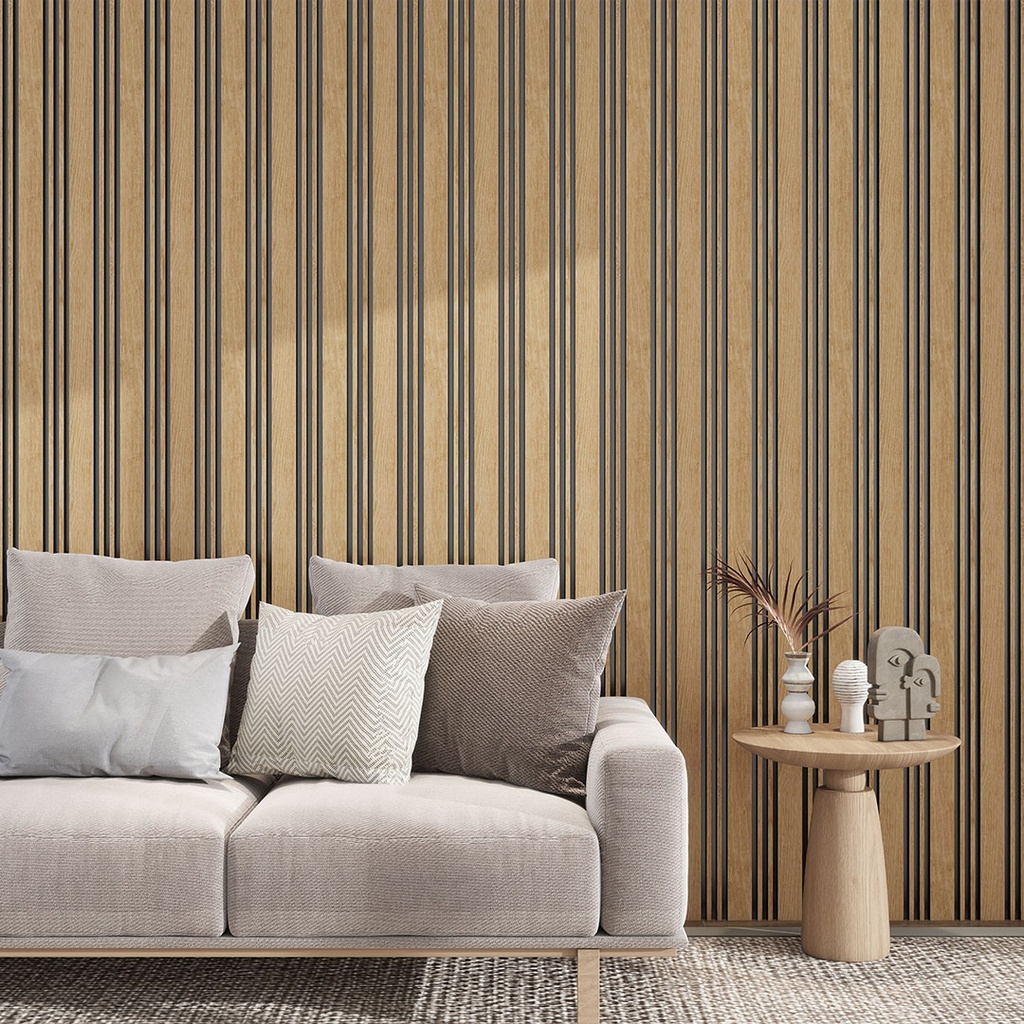 GG Aluvo Waterproof Panel LS Slats Natural Oak 2400mm x 250mm – image 3