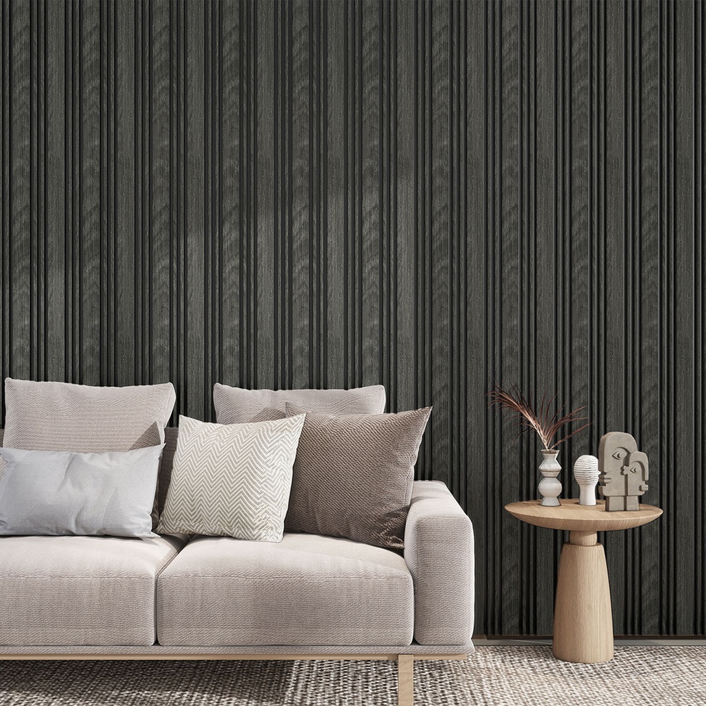 GG Aluvo Waterproof Panel LS Slats Black Wood 2400mm x 250mm – image 3