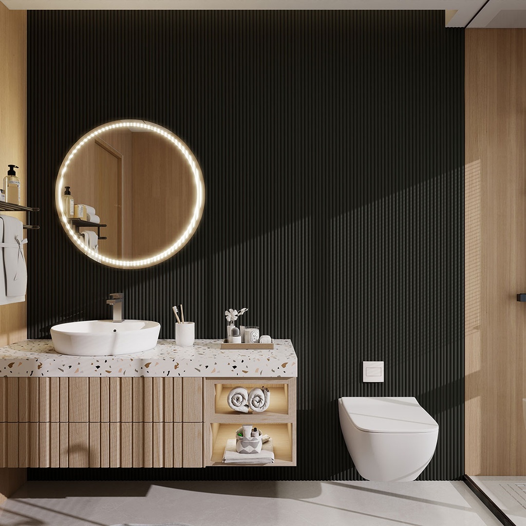 GG Aluvo Waterproof Panel Half Round Slats Black 2400mm x 120mm – image 4