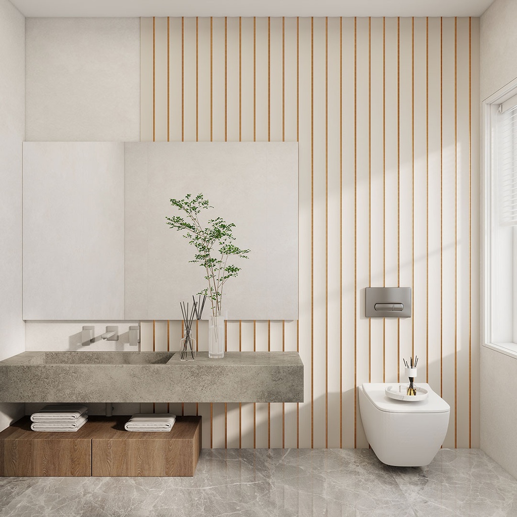 GG Aluvo Waterproof Panel Curved Slats White 2400mm x 250mm – image 2
