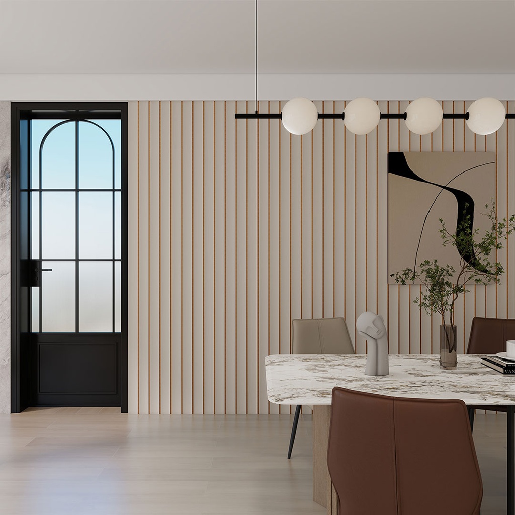 GG Aluvo Waterproof Panel Curved Slats White 2400mm x 250mm – image 3