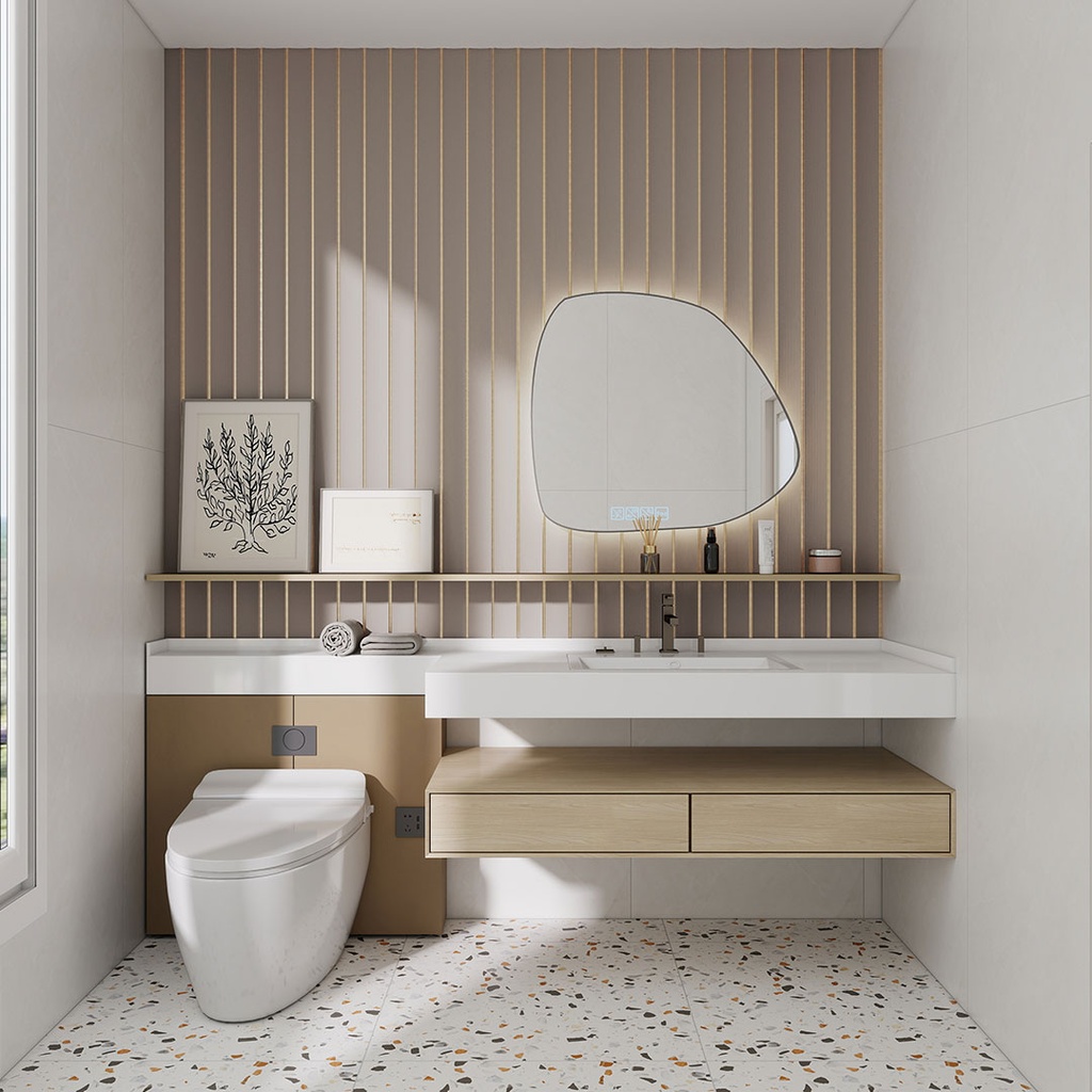 GG Aluvo Waterproof Panel Curved Slats Cream 2400mm x 250mm – image 4