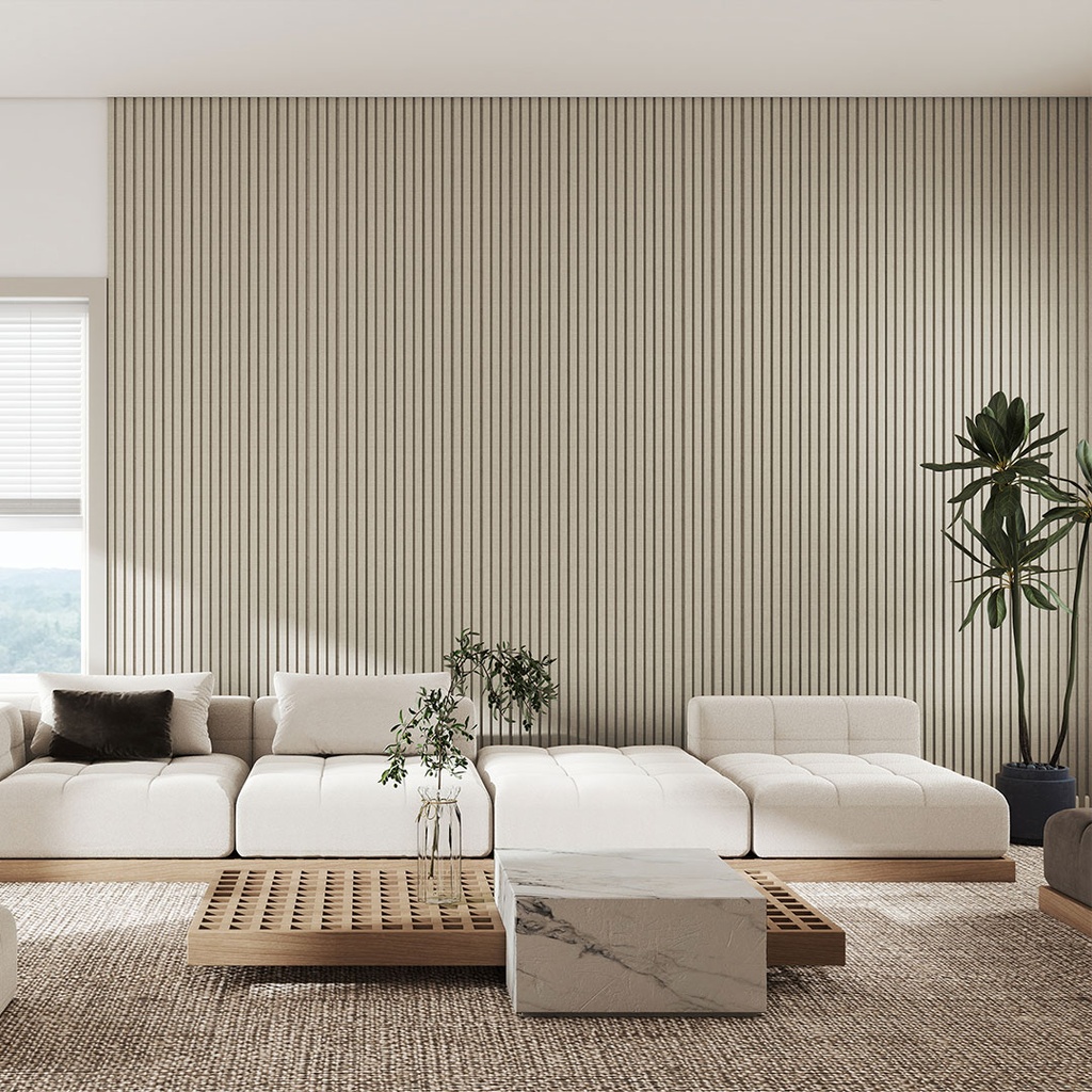 GG Aluvo Waterproof Panel Weave Slats Beige Weave 2400mm x 120mm – image 2
