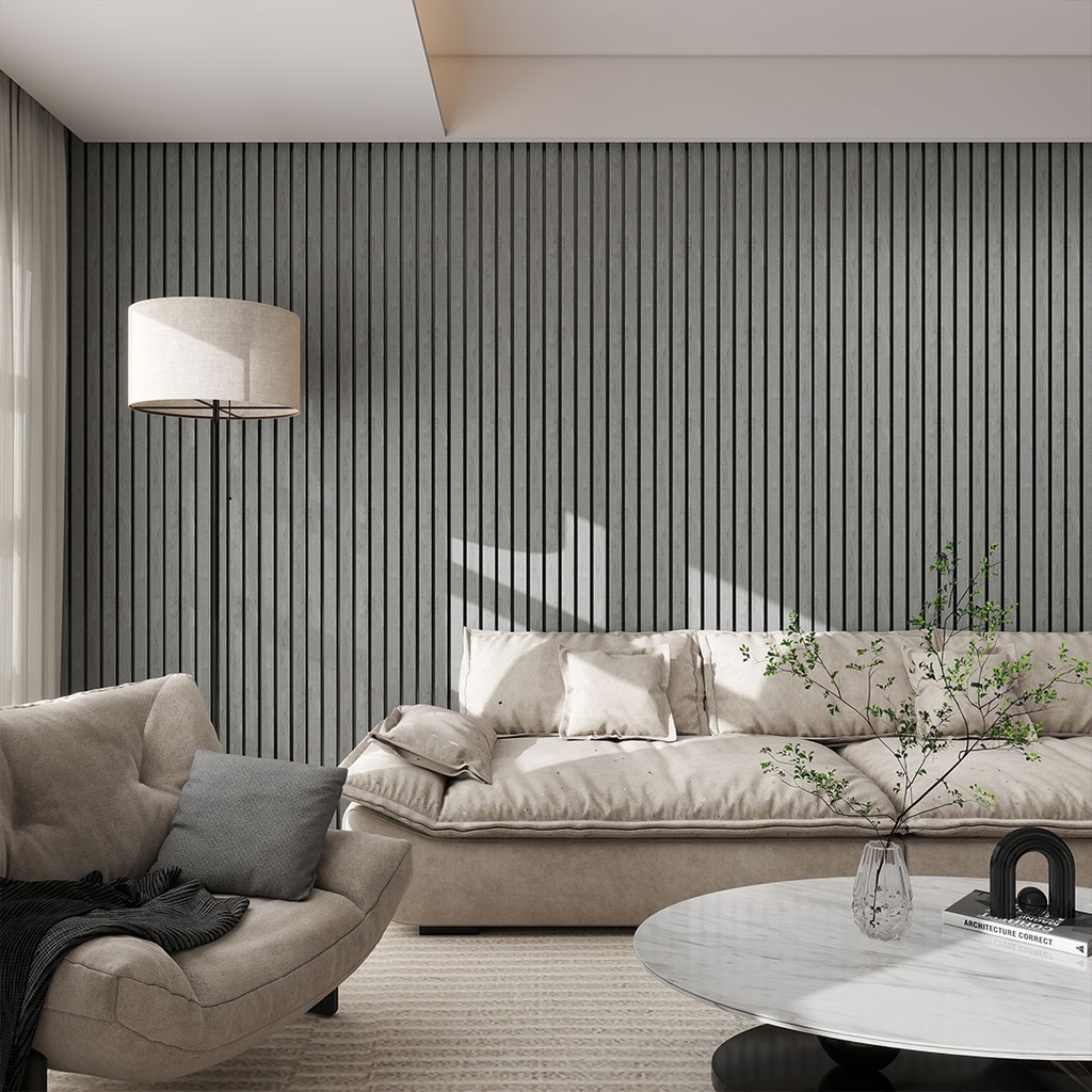 GG Aluvo Waterproof Panel 4 Slats Grey Oak 2400mm x 250mm – image 3