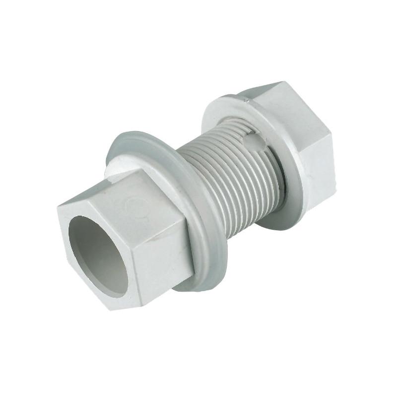 FLOPLAST 21.5MM O/F STR.TANK.CONN. (BLACK)