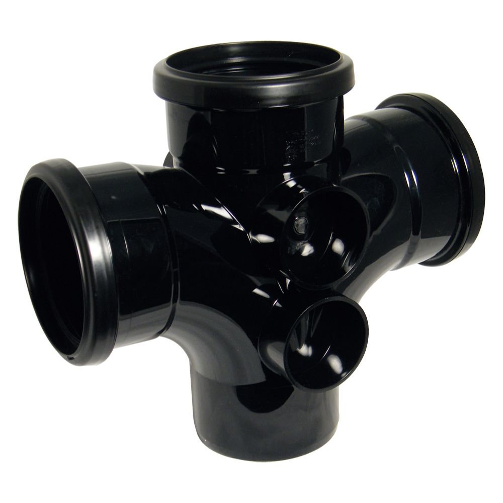 [SP230BL] SOILPIPE 110MM 92.5*DBLE.BRANCH (BLACK)