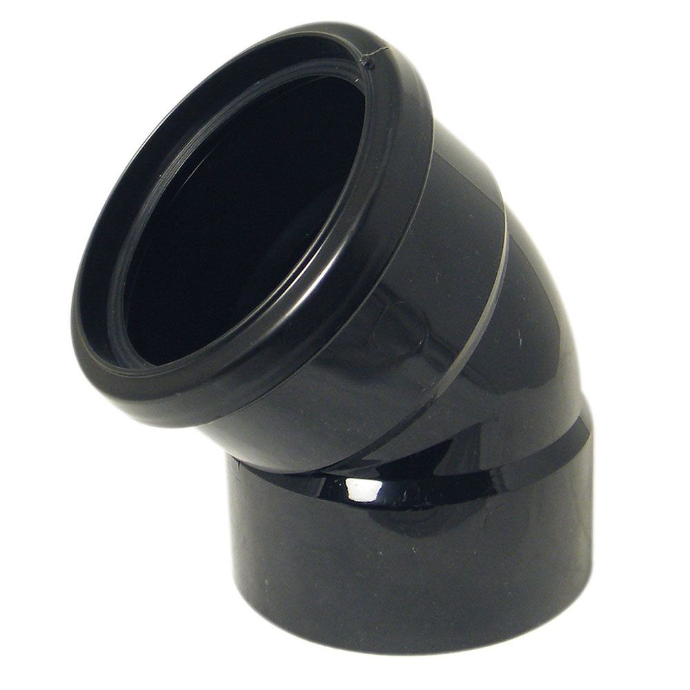 SOILPIPE 110MM OFFSET BEND BOTTOM (BLACK)