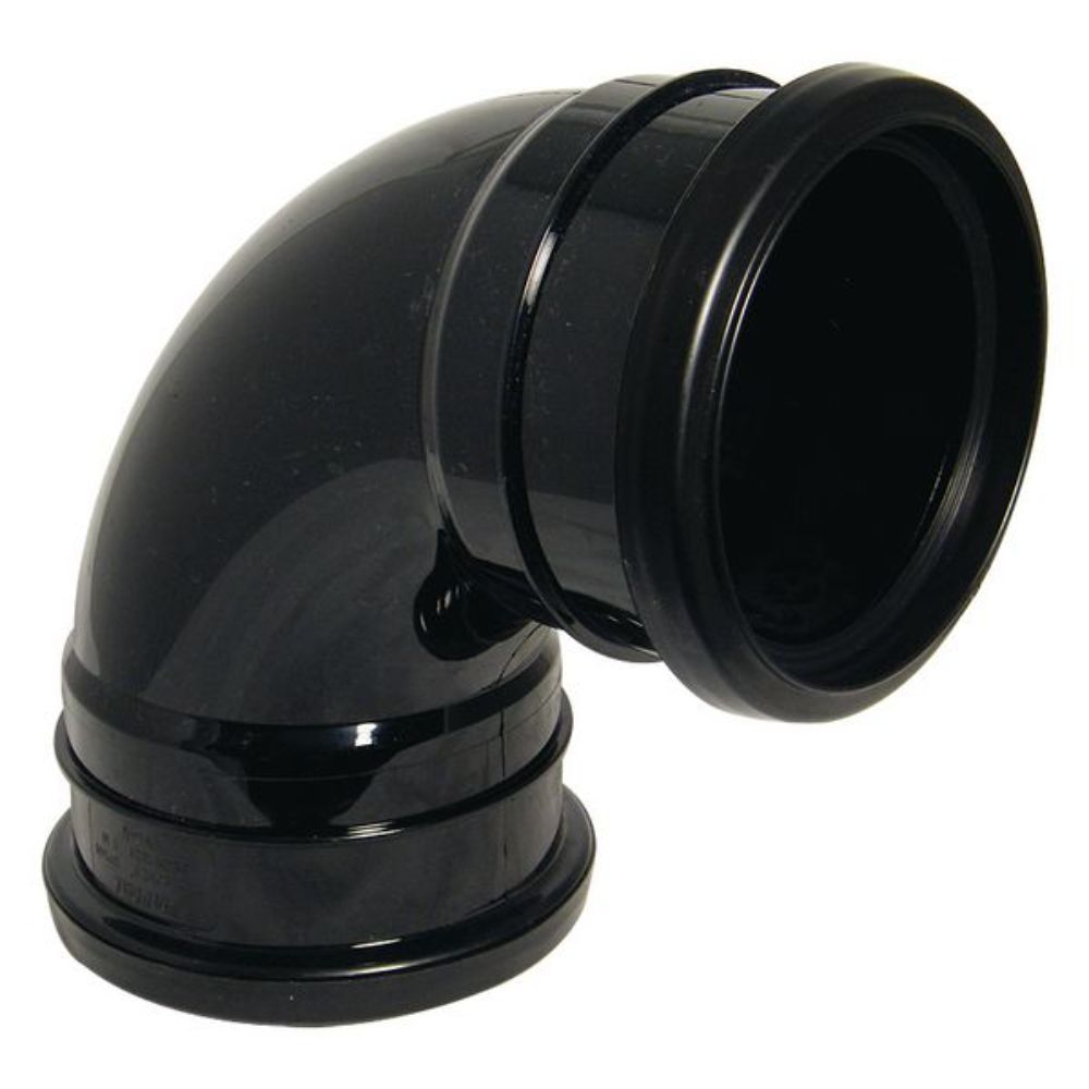 [SP561BL] SOILPIPE 110MM 92.5* BEND DOUBLE SOCKET (BLACK)