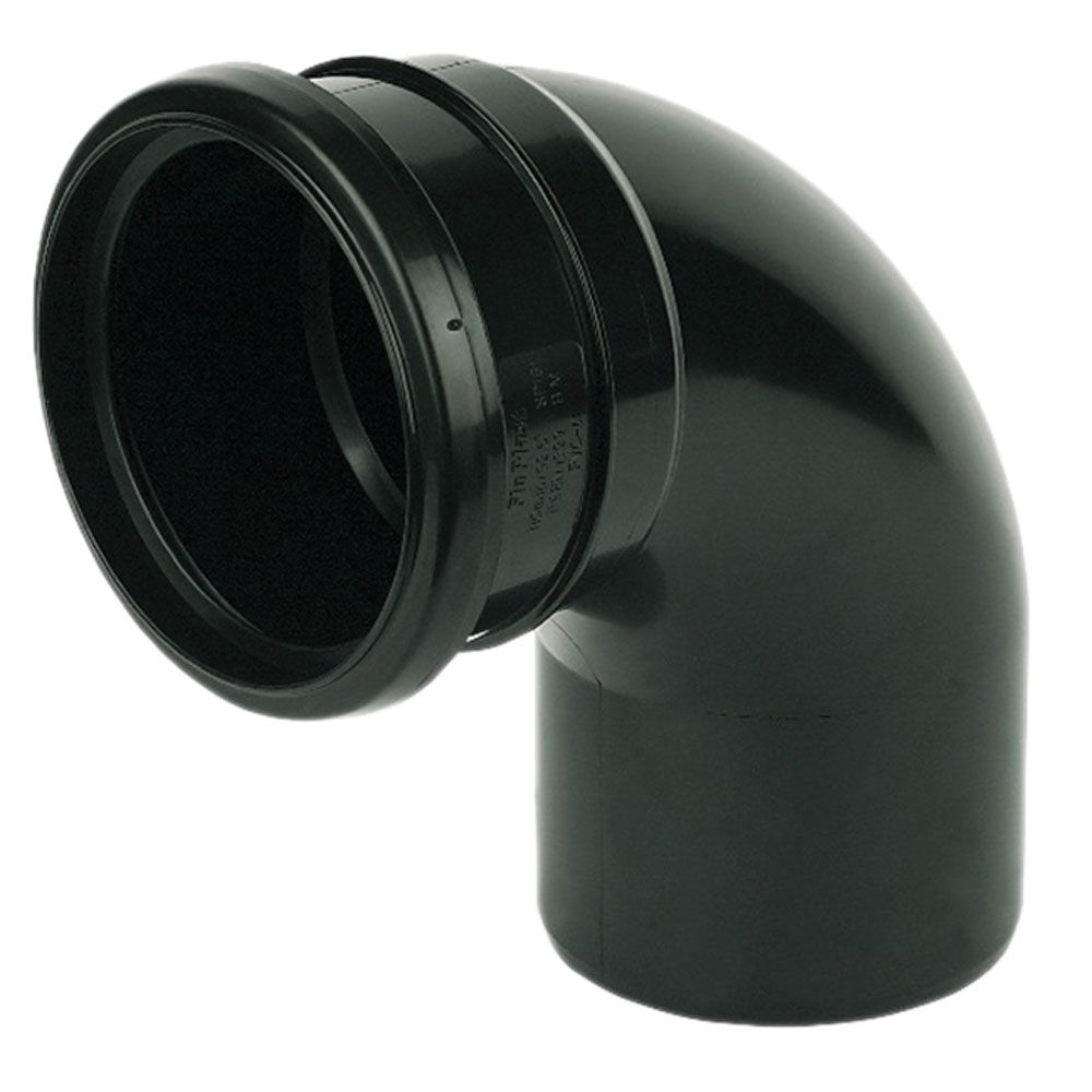[SS168BL] SOILPIPE 110MM SOLVENT 90*BEND SKT/SPG (BLACK)