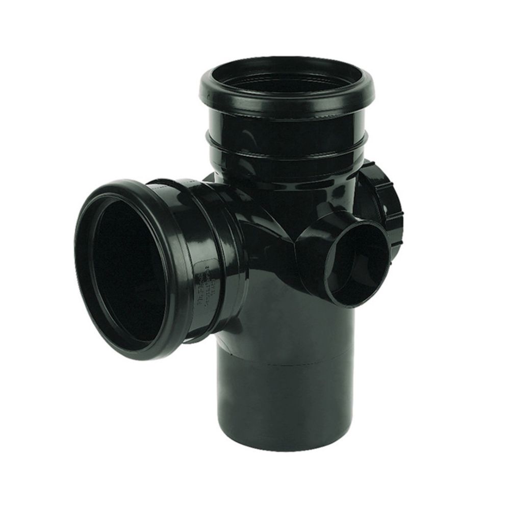 [SS503BL] SOILPIPE 110MM SOLVENT 92.5*ACC.BRANCH (BLACK)