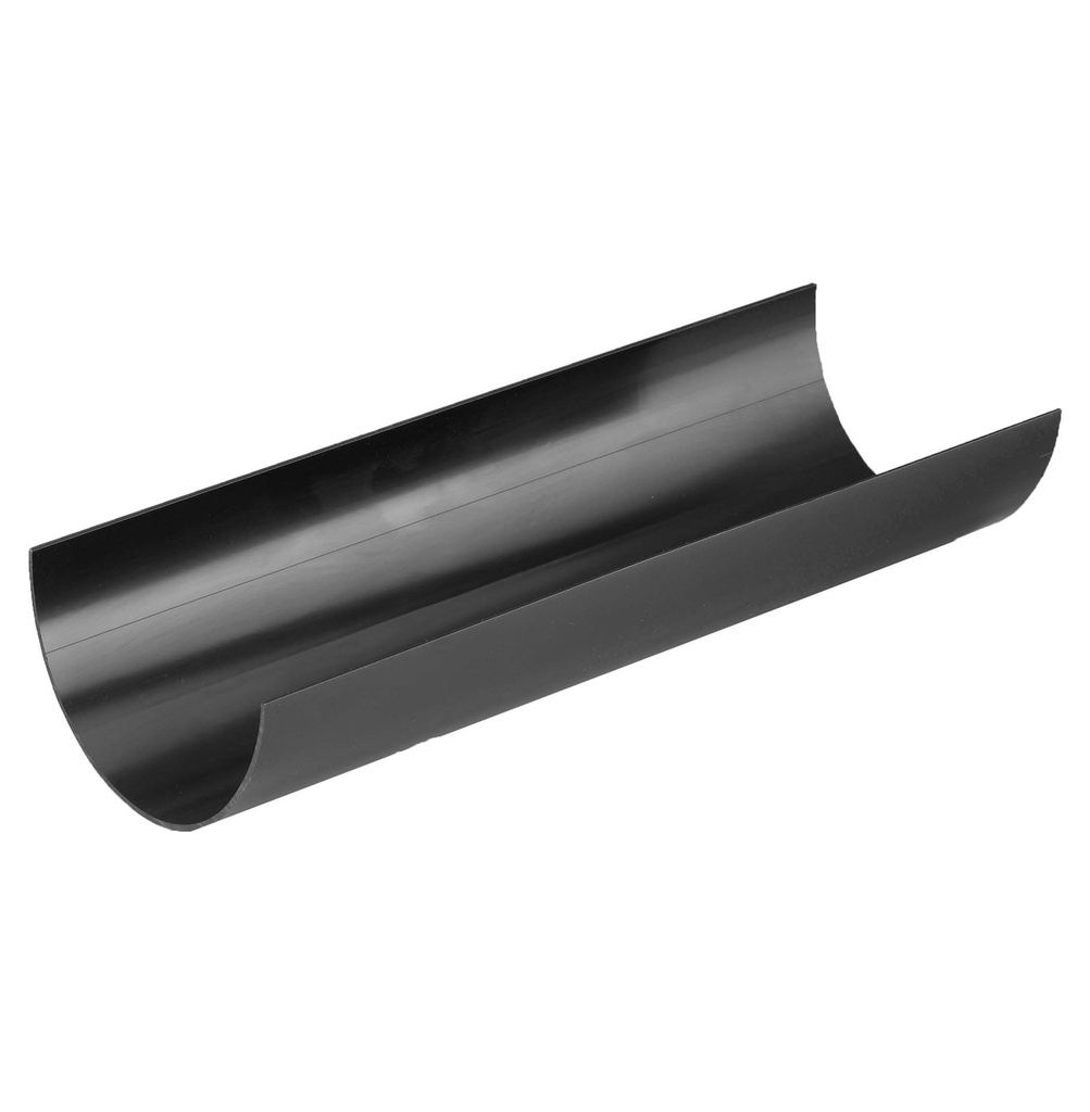 150MM HALF ROUND COMMERCIAL GUTTER 4M (BLACK)