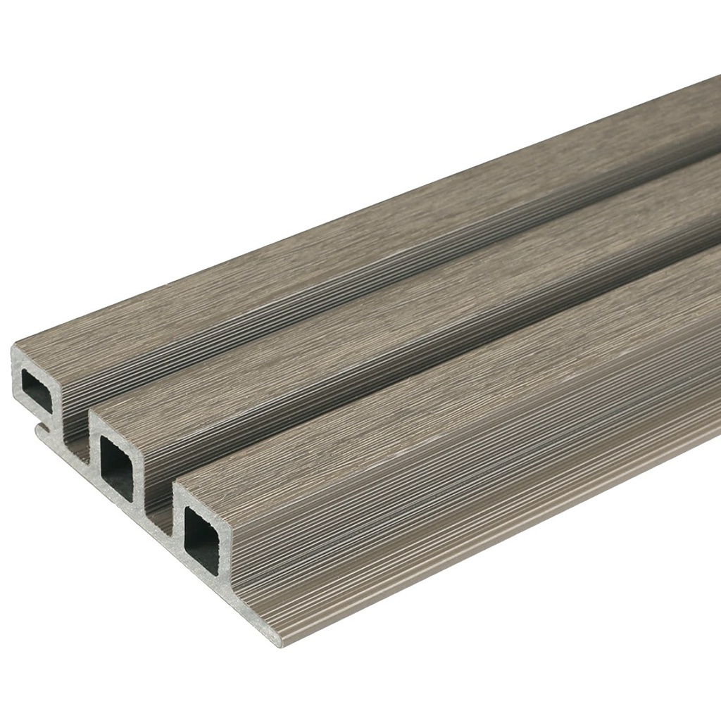 [ECOSLATSB] COMPOSITE SLATTED CLADDING BOARD 3600MM 25X120X3600MM (SILVER BIRCH)