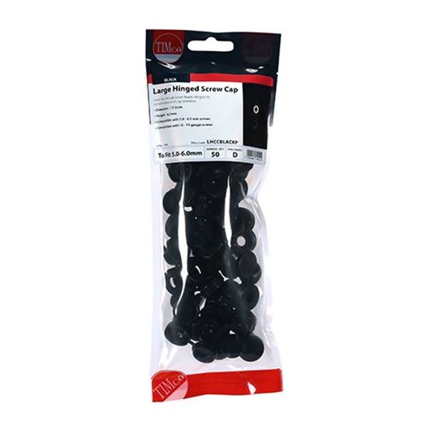 LARGE HINGED COVER CAP 5-6MM (BLACK)