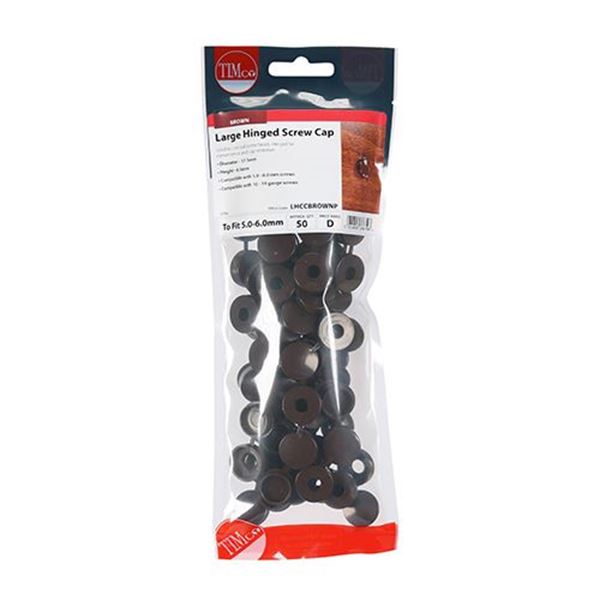LARGE HINGED COVER CAP 5-6MM (BROWN)