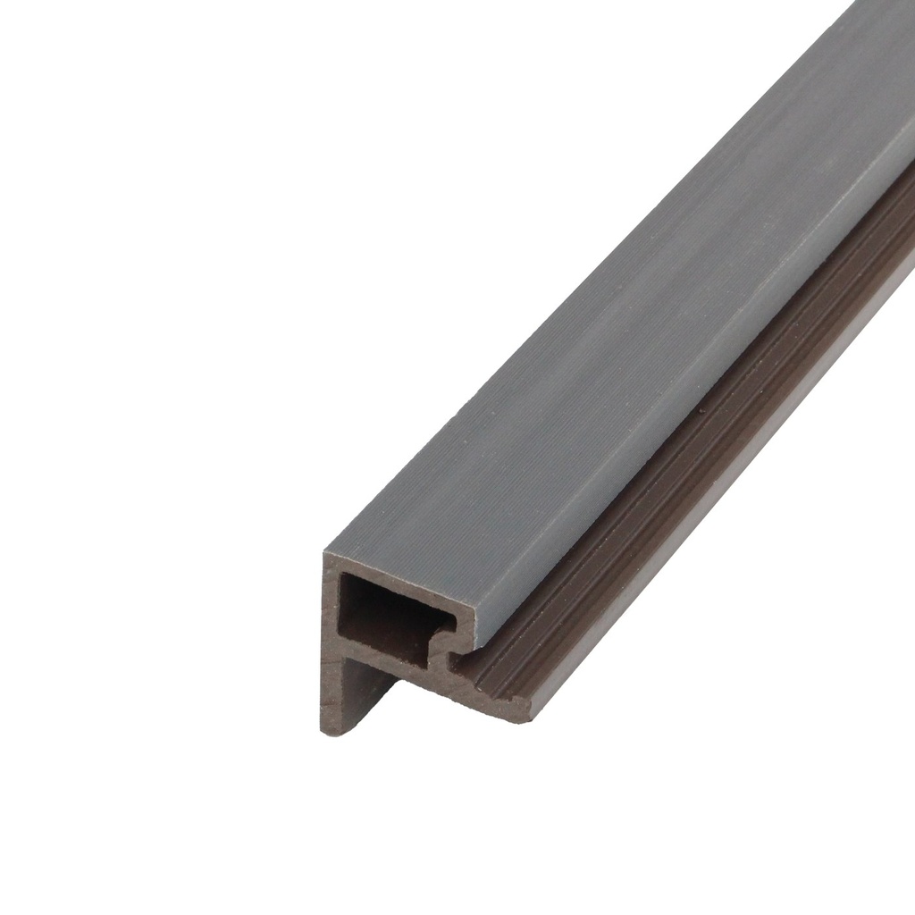 SLATTED CLADDING END PIECE 2500MM (STONE GREY)