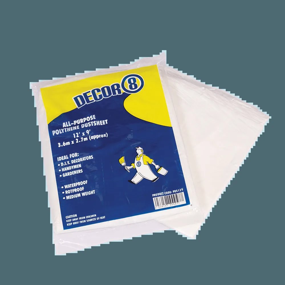 BOND-IT DUST SHEET - POLYTHENE 12' X 9FT (CLEAR)