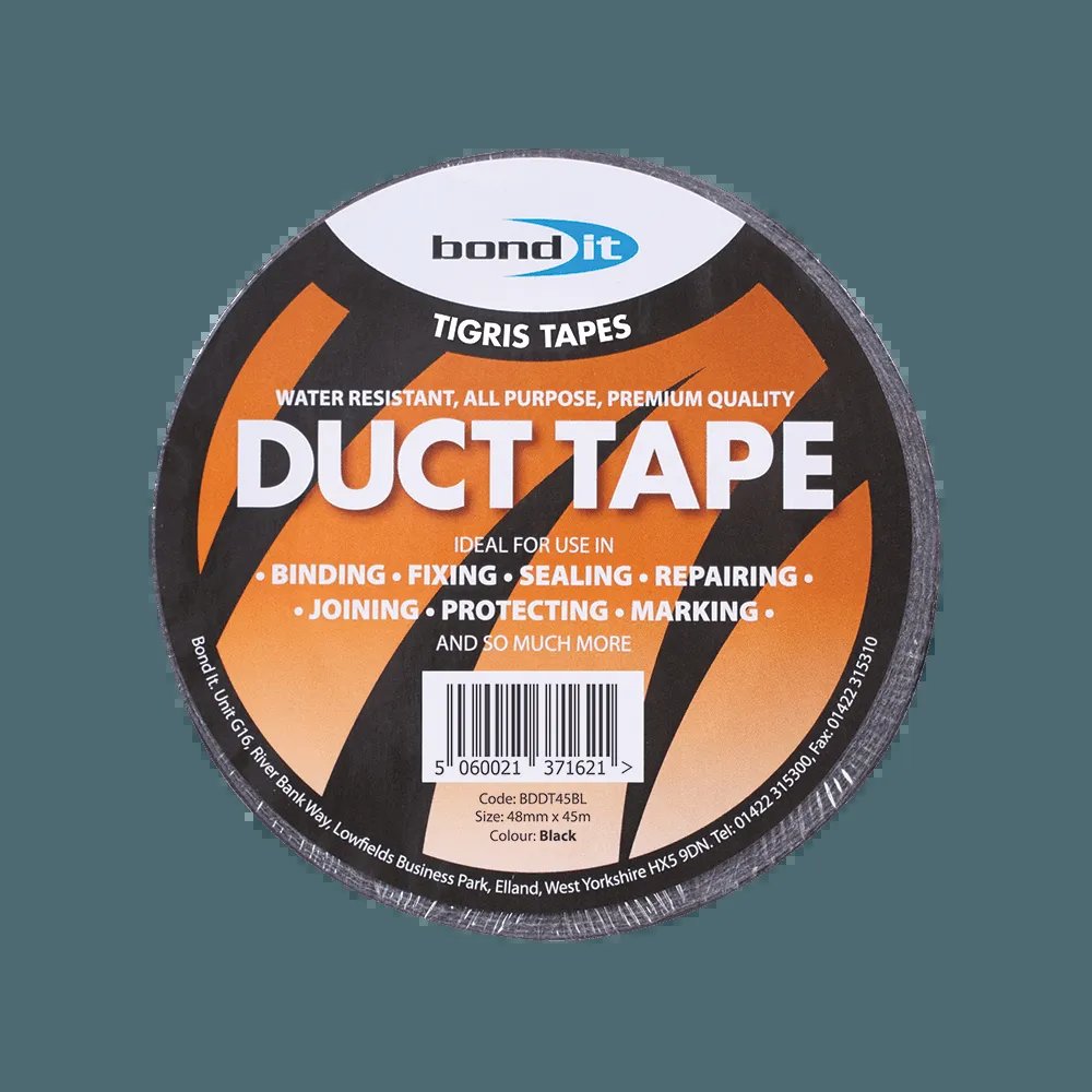 Bond-It Duct Tape - 45m Long - Black 48mm x 45m (Black)