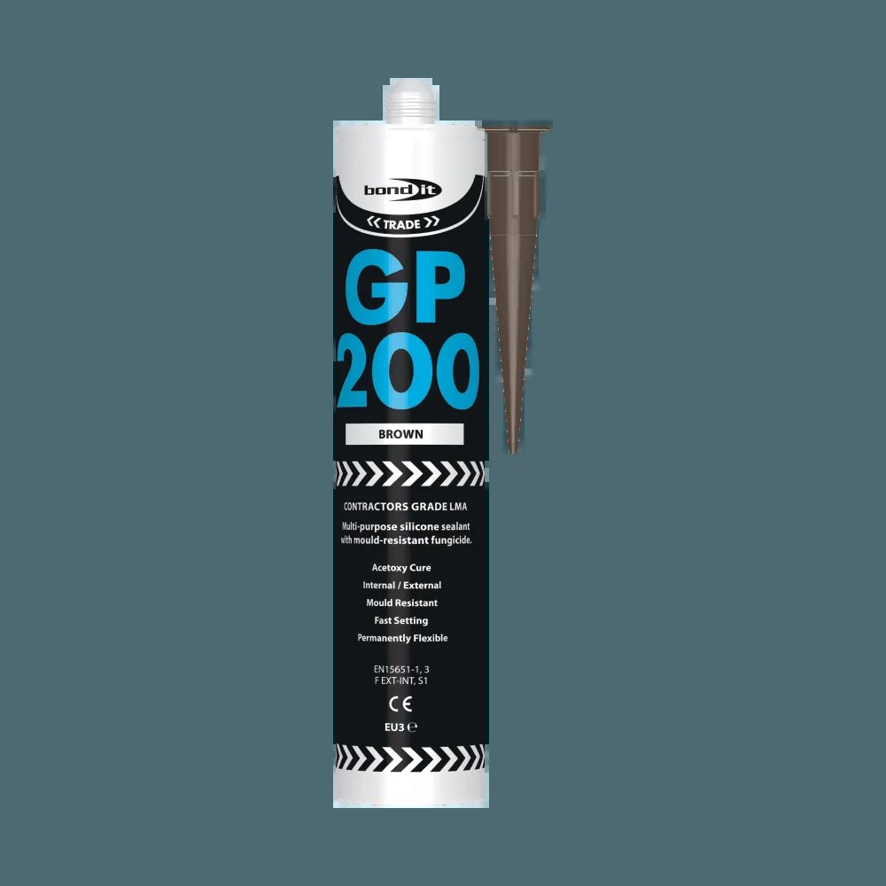 Bond-It GP200 Contractors Grade LMA Silicone Sealant EU3 (Brown)