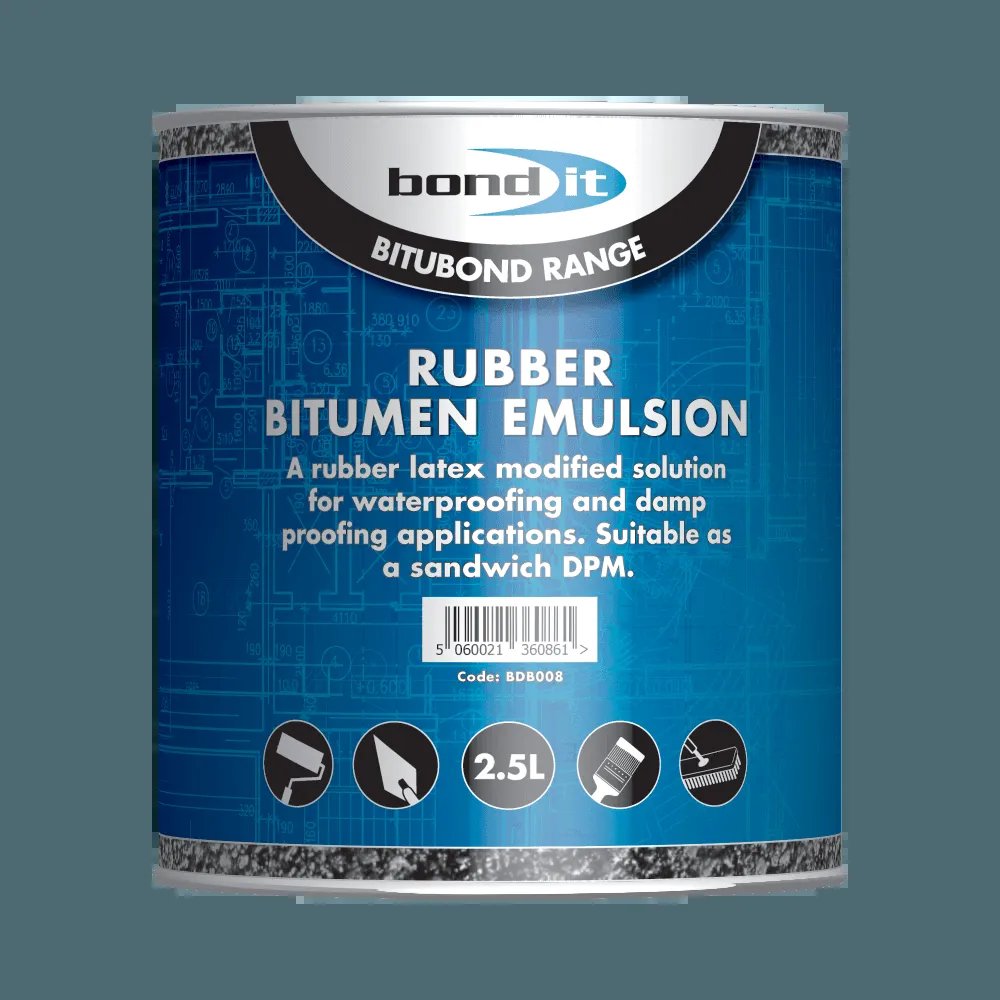 BOND-IT RUBBER BITUMEN EMULSION 2.5L (BLACK)