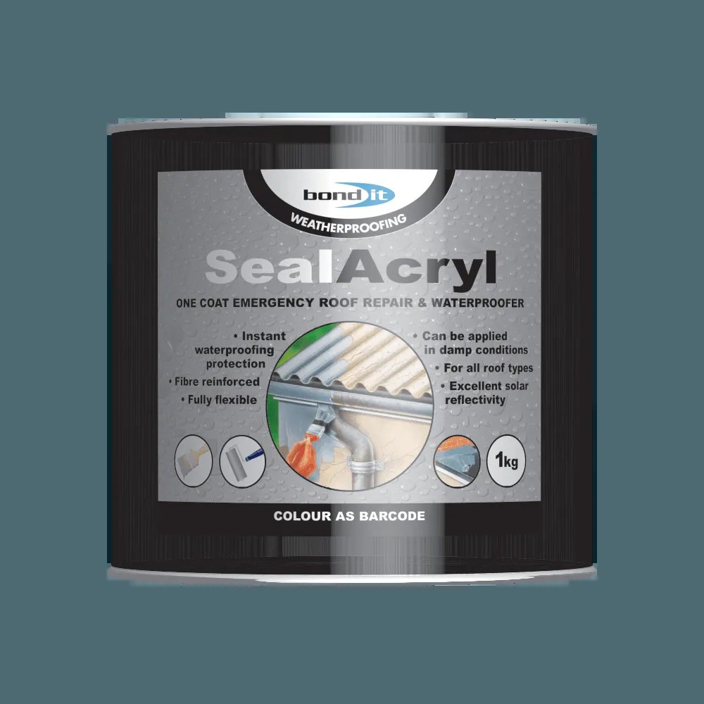 Bond-It Sealacryl - Acrylic Waterproofing Compound 1kg (Black)