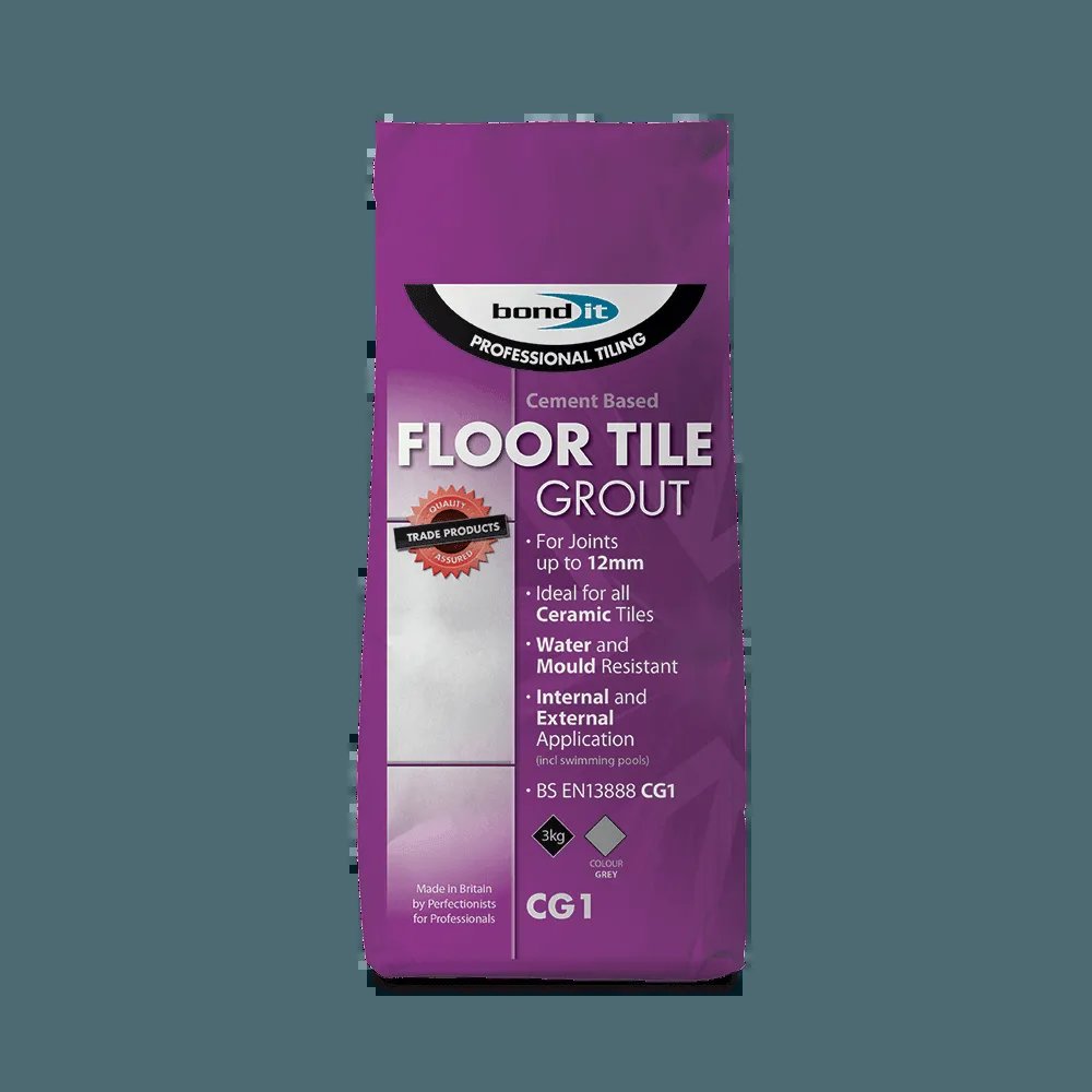 BOND-IT FLOOR TILE GROUT - CEMENT BASED GROUT 3KG (GREY)