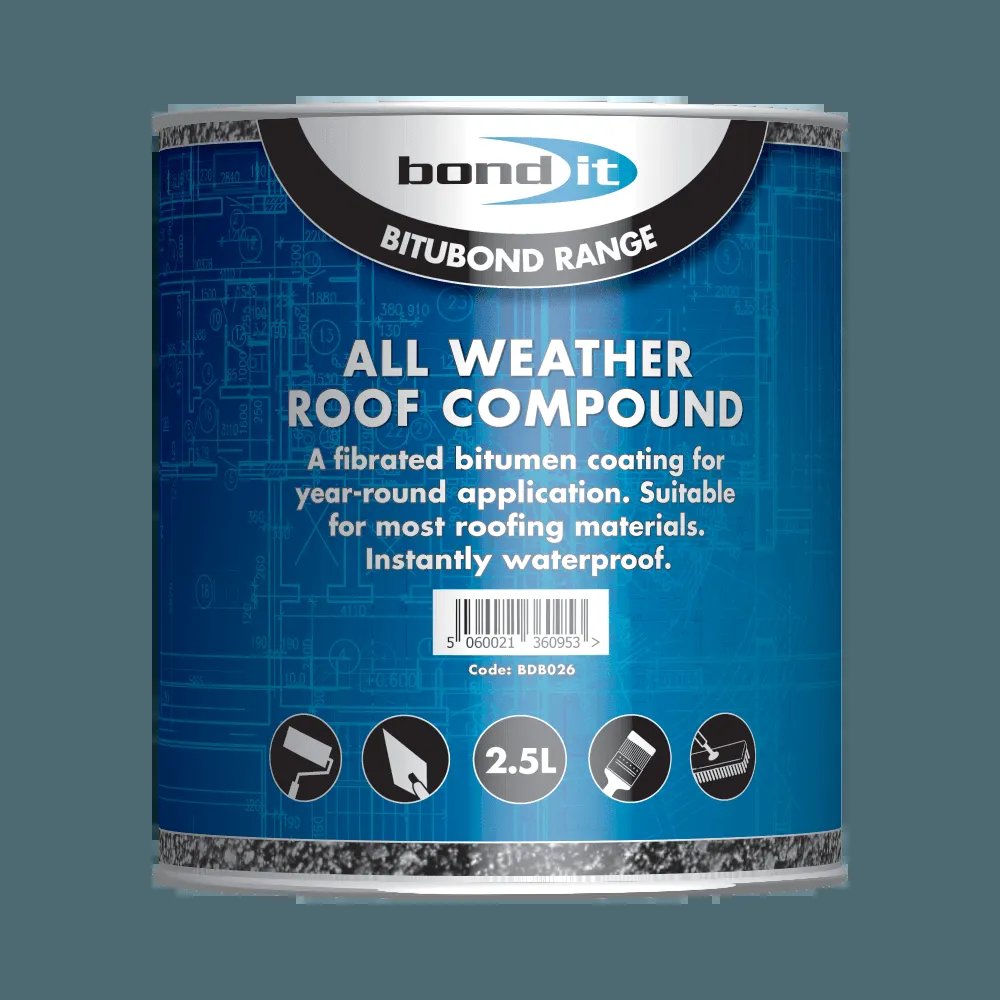 BOND-IT ALL WEATHER ROOFING COMPOUND 2.5L (BLACK)