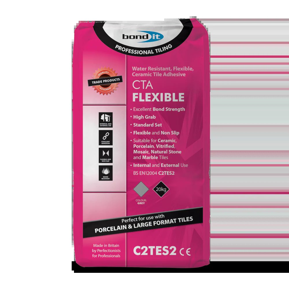 BOND-IT CTA FLEXIBLE - FLEXIBLE CERAMIC TILE ADHESIVE 20KG (GREY)