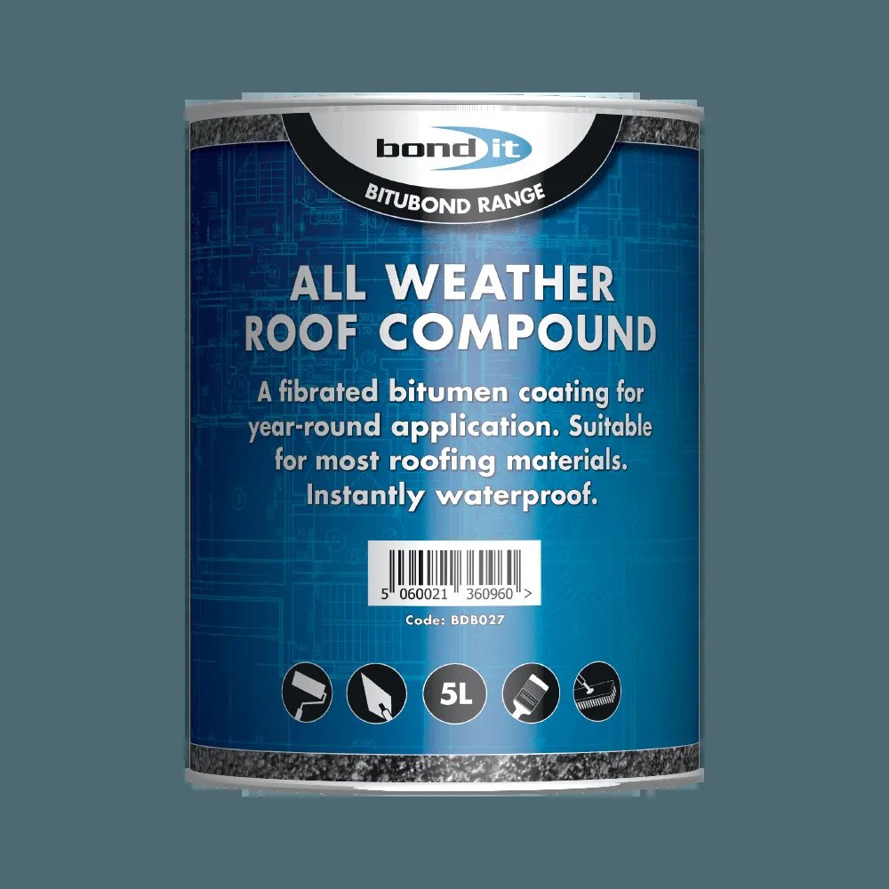 BOND-IT ALL WEATHER ROOFING COMPOUND 5L (BLACK)