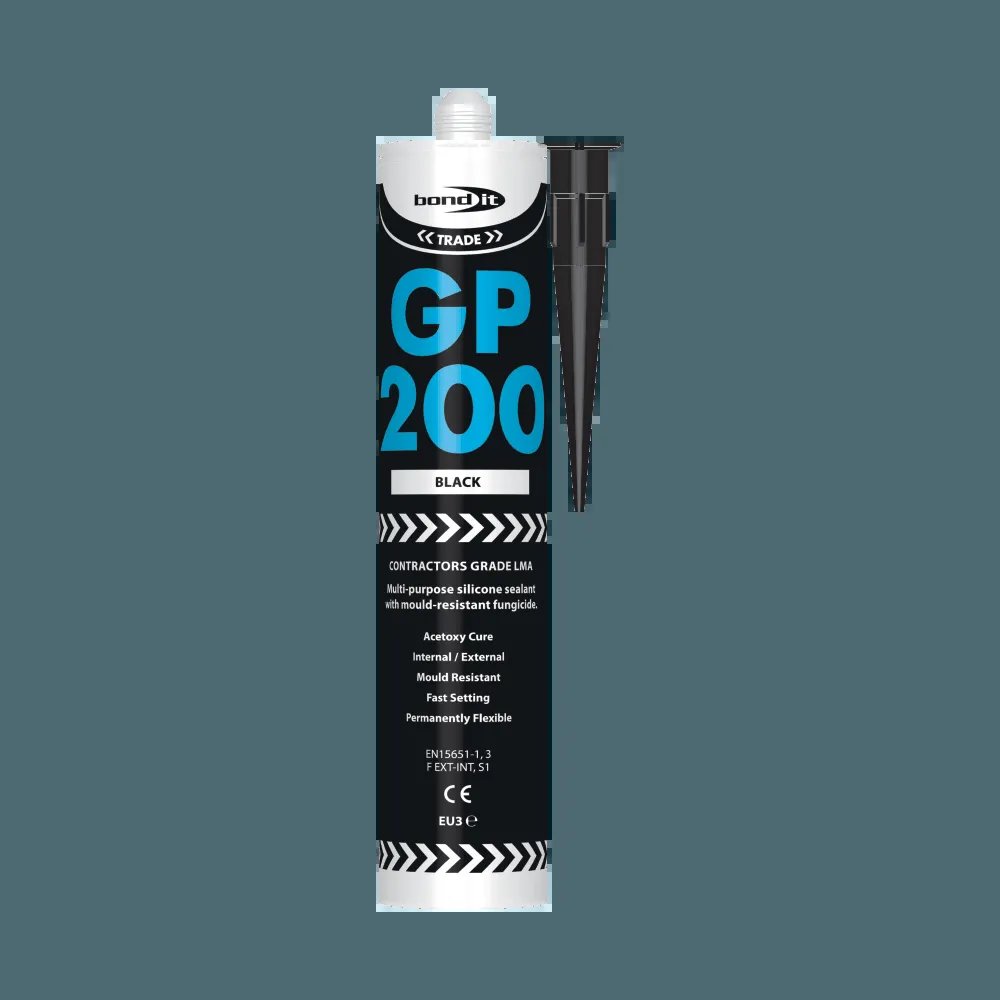 BOND-IT GP200 CONTRACTORS GRADE LMA SILICONE SEALANT EU3 (BLACK)
